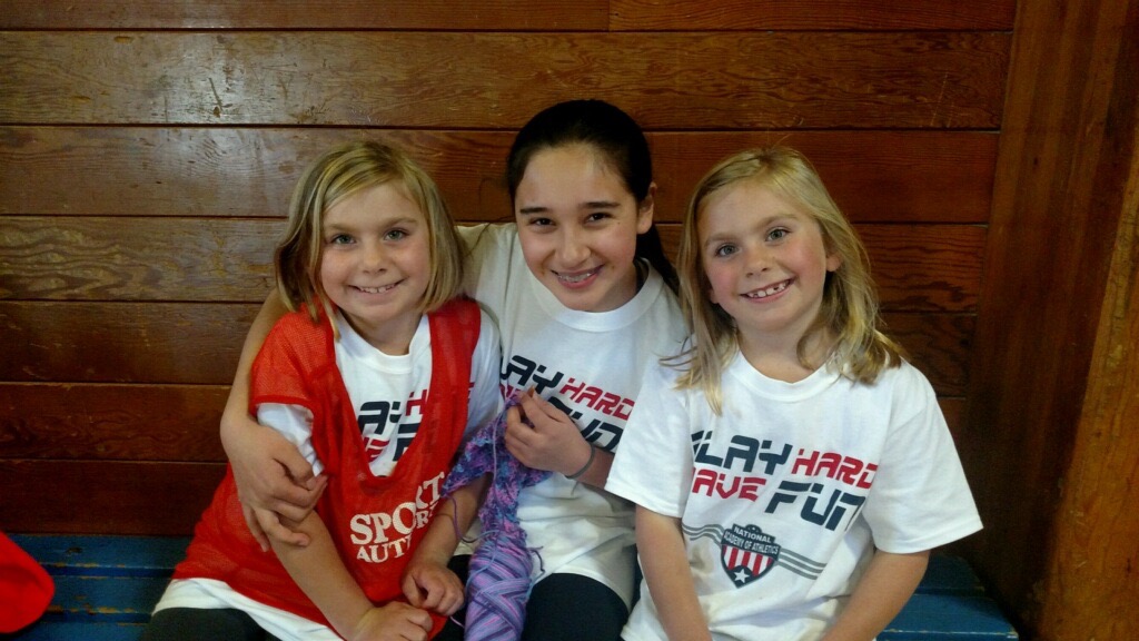 Three youth sport girls